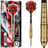 Drie Shot Redline Mach1 80% dartpijlen in goud, zilver en zwart. Hoogwaardige dartpijlen van 80% wolfraam voor precisie en controle. Verkrijgbaar in 3 gewichten en 2 barrelmaten. #darts #wolfraam #pijlen